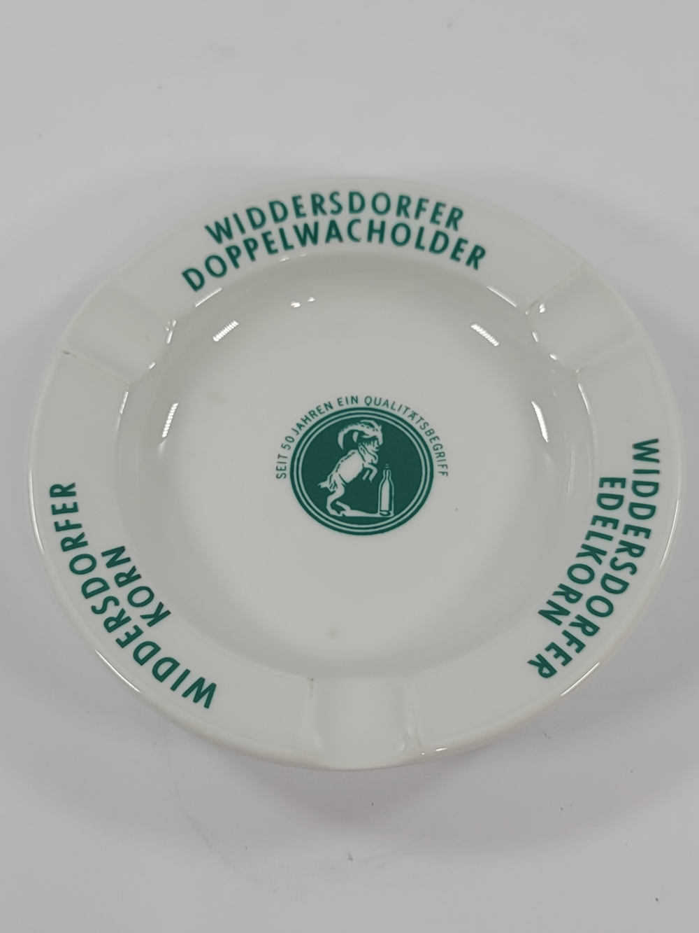 German Widdersdorfer Ceramic Advertising 50 Years Celebration Ashtray